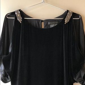 Aidan Mattox black velvet dress sz 0